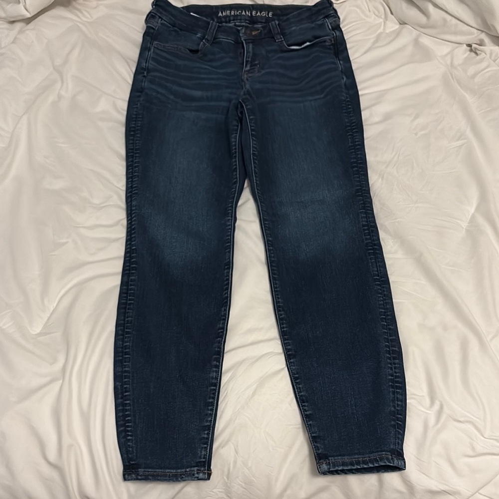 American Eagle Outfitters Women's Dark Blue Skinny Jeans